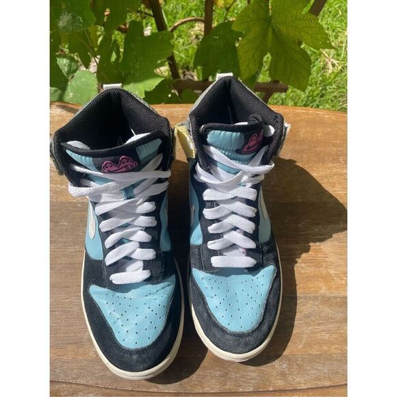 Nike Dunk High 6.0 Yellow Blue Casual Shoes Sneakers Women's Size 8 - Picture 7 of 11